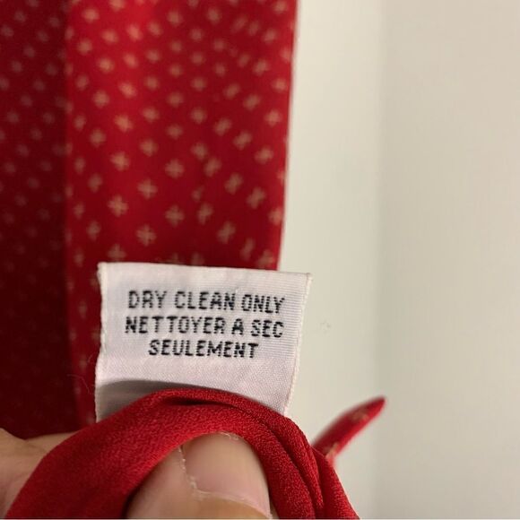 Talbots 2 Pcs Silk Pant & Tank Set Size 10P Red and Gold - Picture 7 of 10
